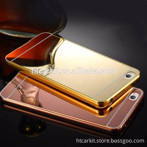 New metal arc frame with PC mirror cover for xiaomi mi5 m5 case